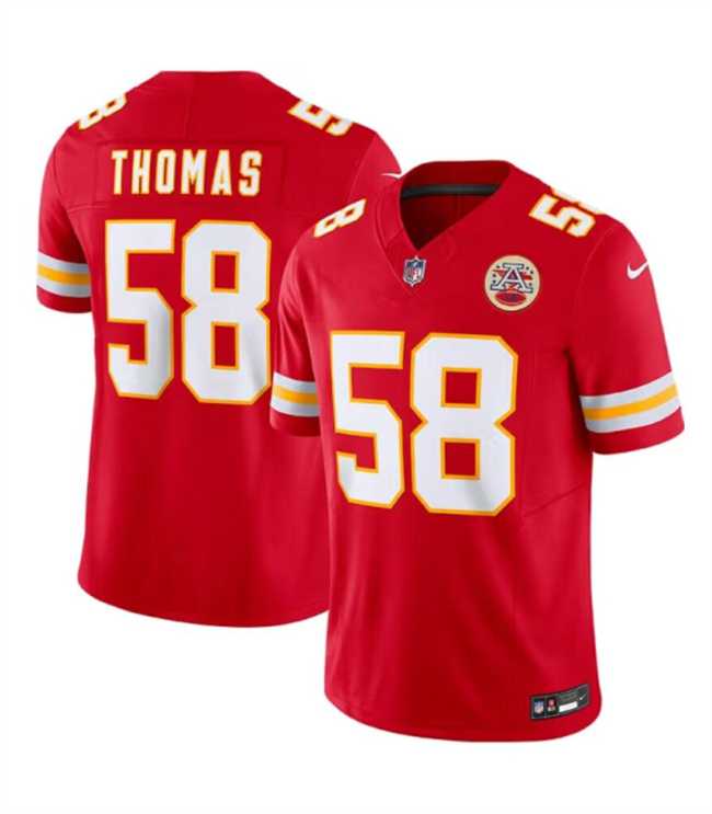 Men & Women & Youth Kansas City Chiefs #58 Derrick Thomas Red 2024 F.U.S.E Vapor Untouchable Limited Stitched Football Jersey